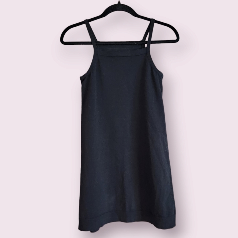 Erika Cavallini Ribbed Basic Little Black Dress Mini